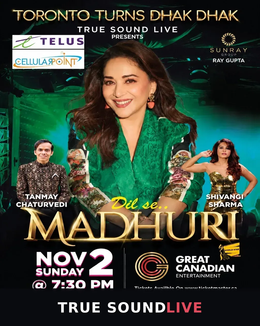 Toronto Turns Dhak Dhak: Dil Se Madhuri live event poster