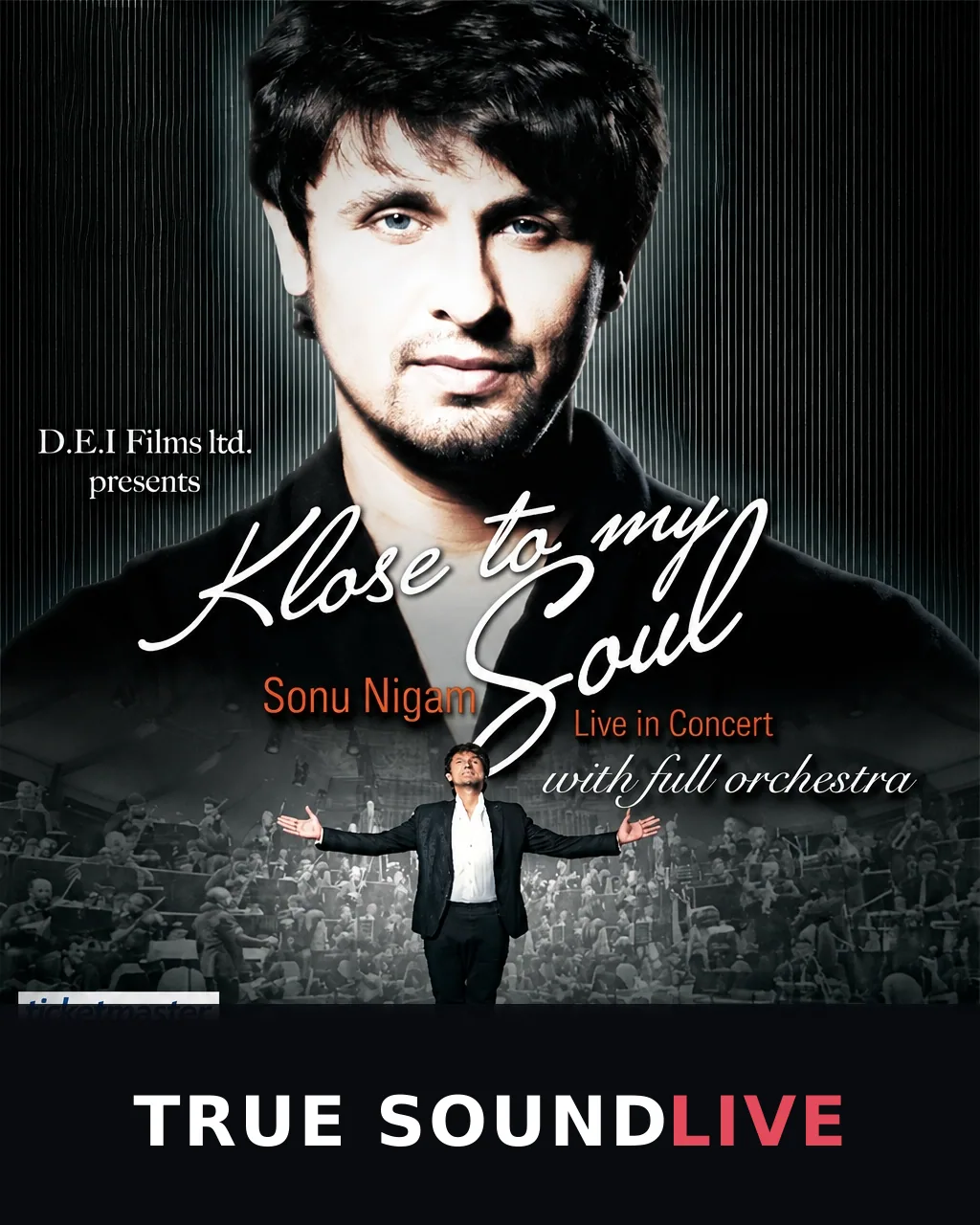 Sonu Nigam Close to My Soul live concert poster